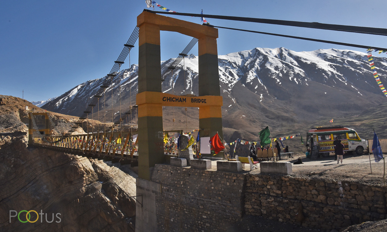 The Chicham Bridge in Spiti Valley