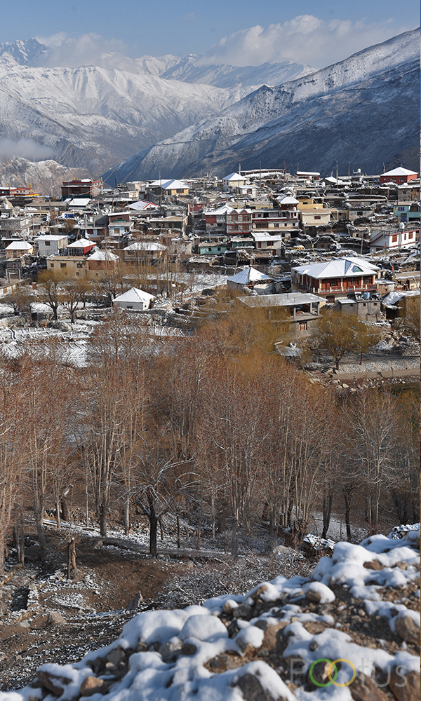 Nako village after the snowfall 