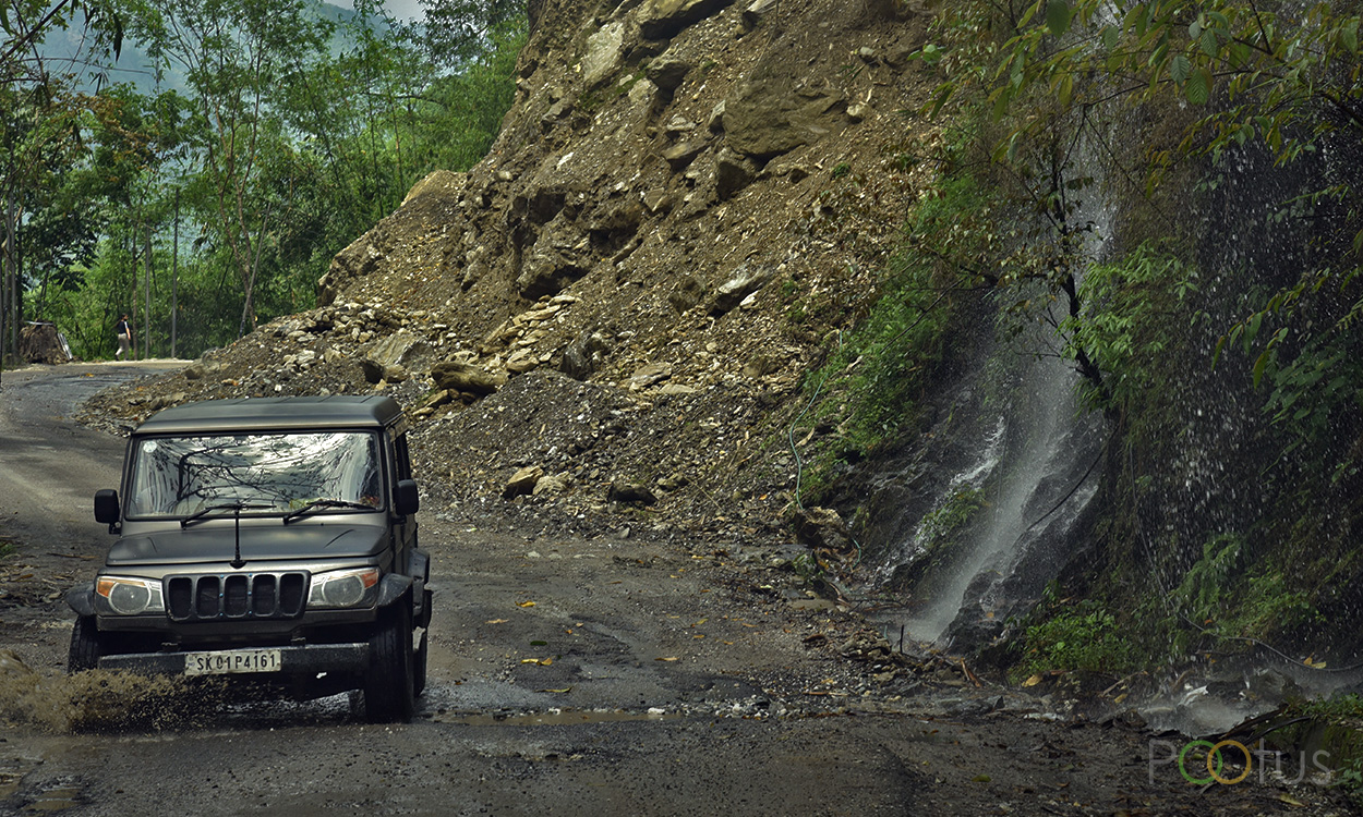 The journey to North Sikkim is not very smooth